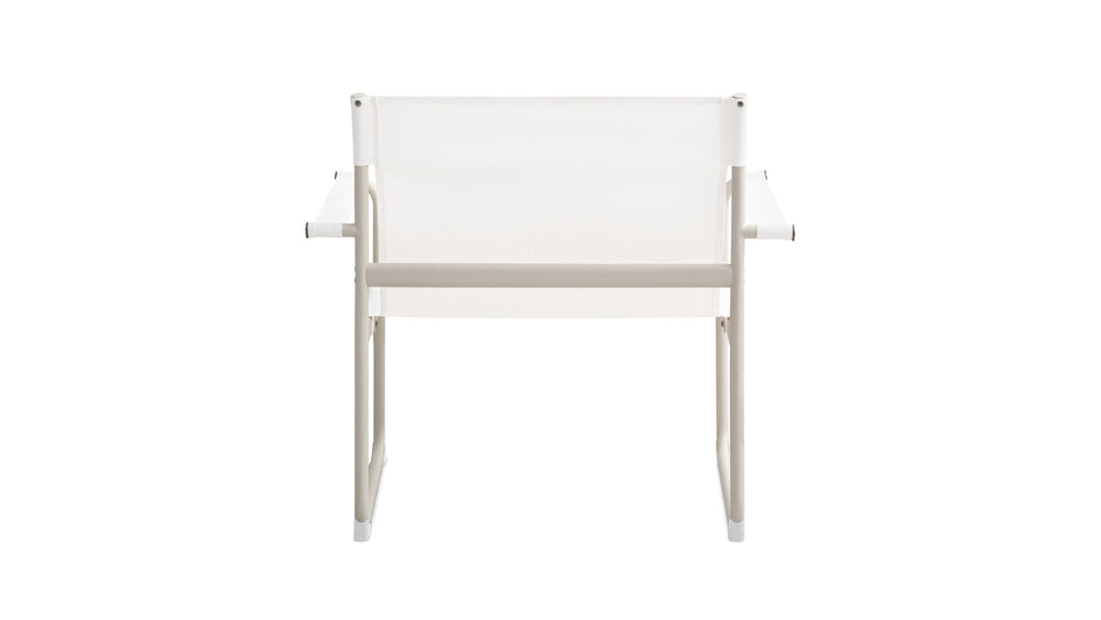 Silla lounge para exterior Poolside, marfil