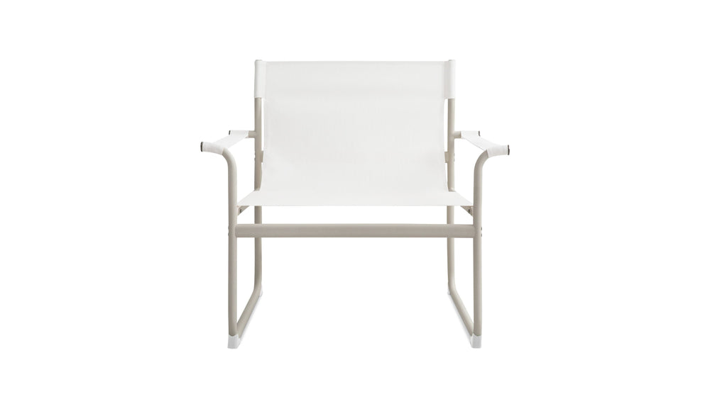 Silla lounge para exterior Poolside, marfil