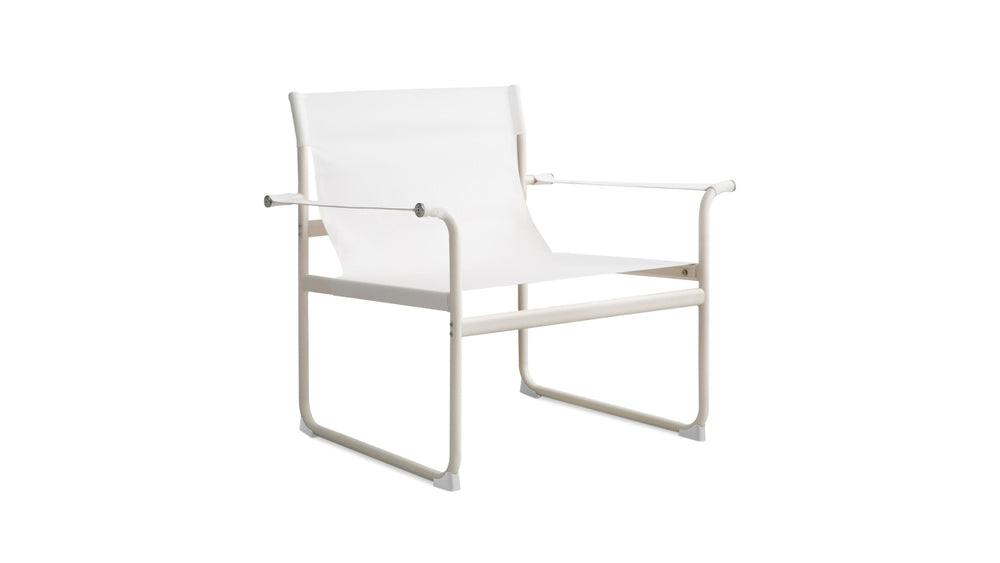 Silla lounge para exterior Poolside, marfil