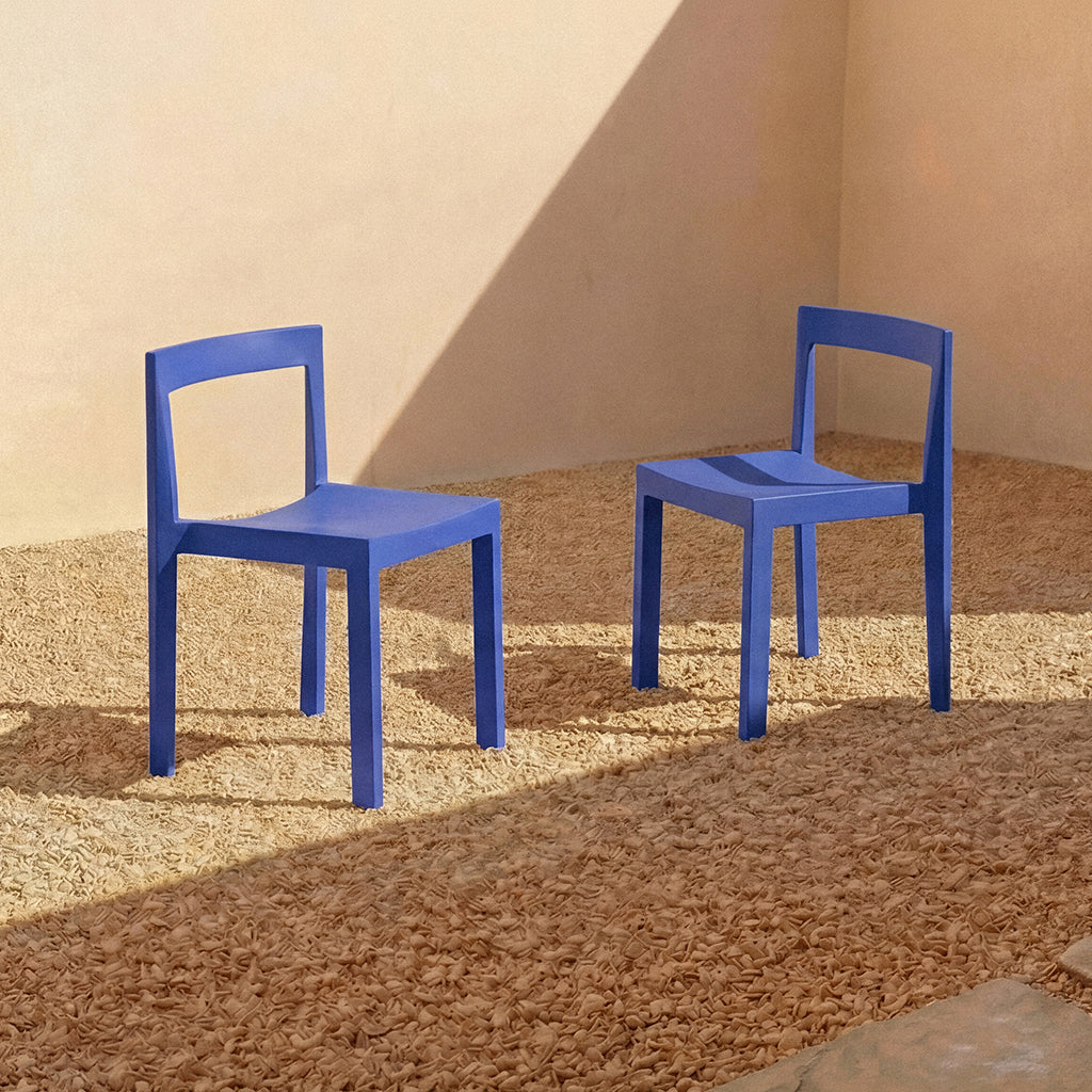 Open Air Silla de comedor para exterior (Juego de dos), cobalto