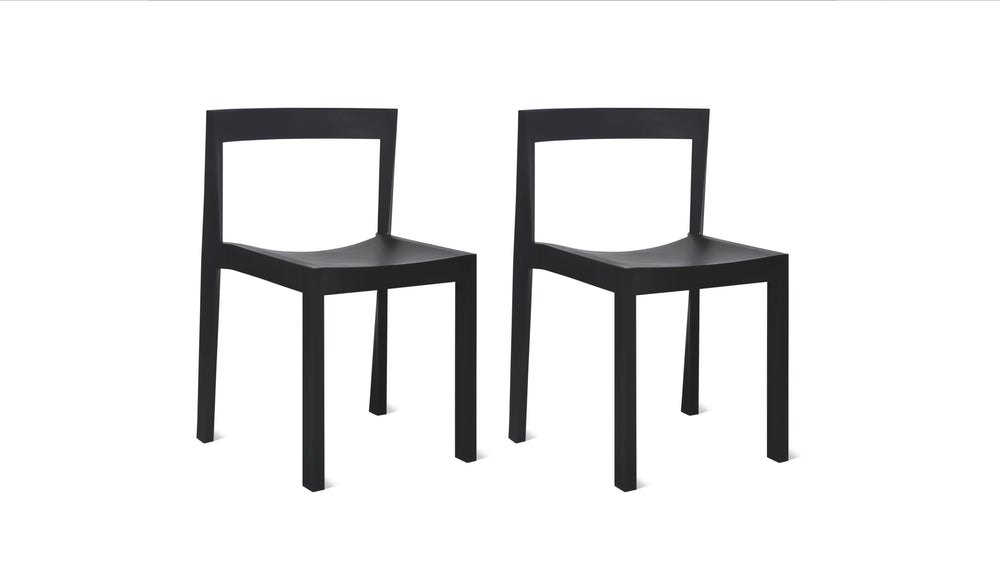 Silla de comedor de exterior Open Air (juego de dos), arce
