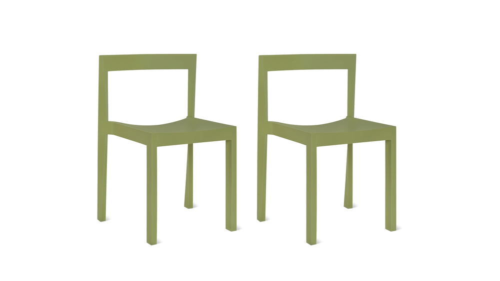 Silla de comedor de exterior Open Air (juego de dos), arce