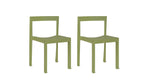 Silla de comedor de exterior Open Air (juego de dos), arce