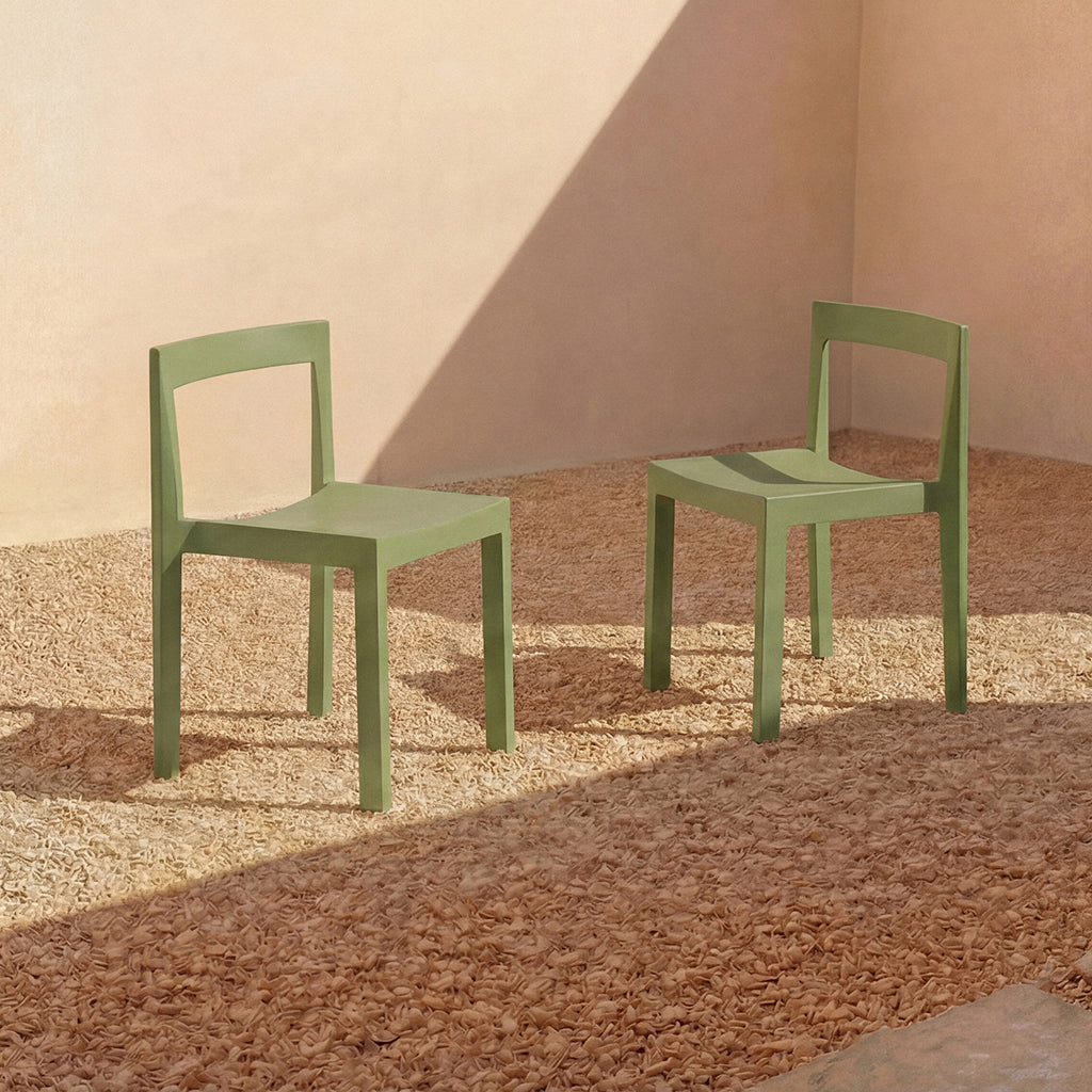 Open Air Silla de comedor para exteriores (juego de dos), Aguacate