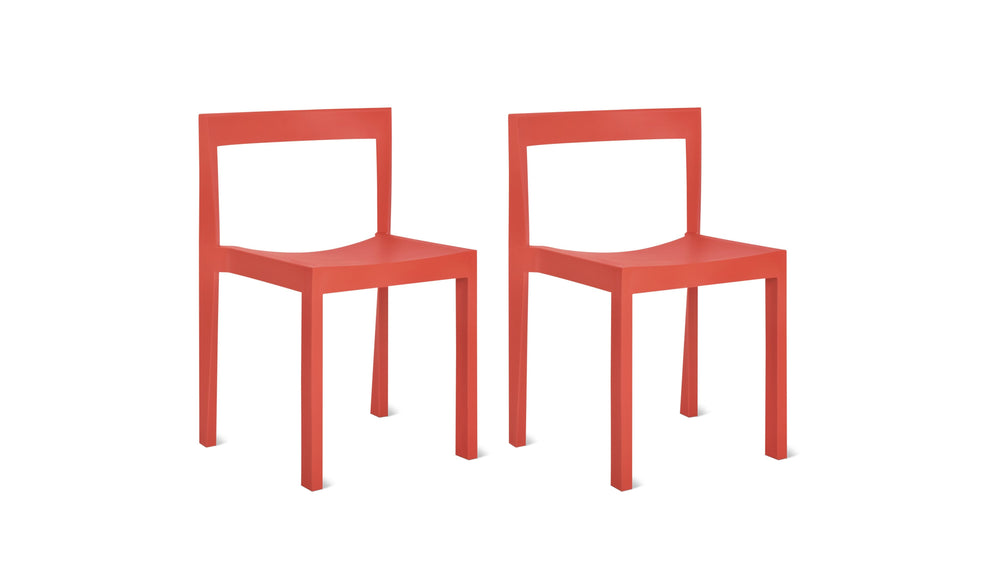 Silla de comedor de exterior Open Air (juego de dos), arce