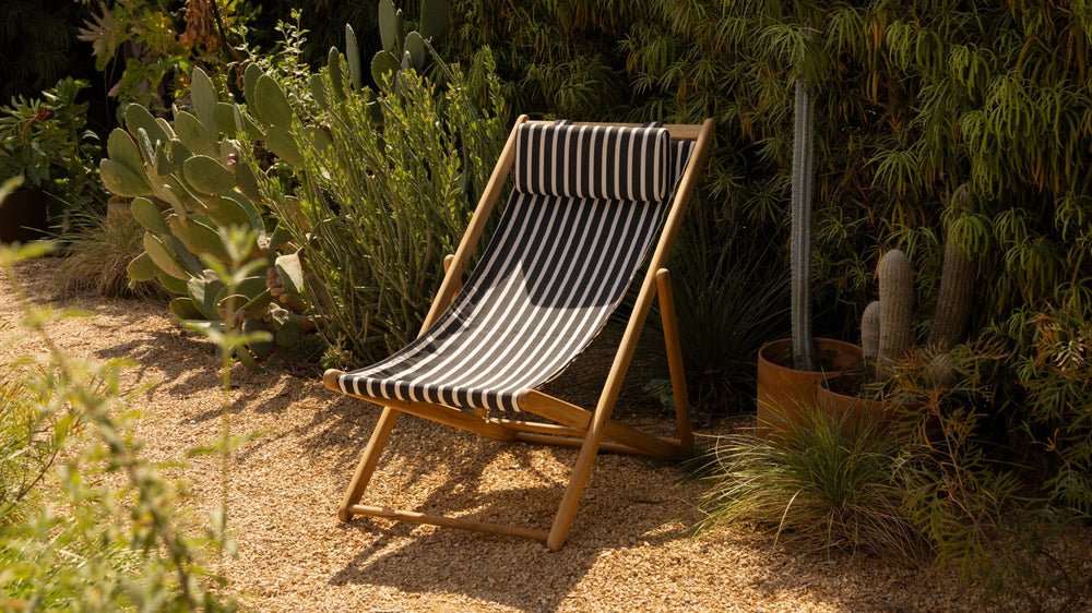 Settle In Silla para patio exterior, grande, arena negra