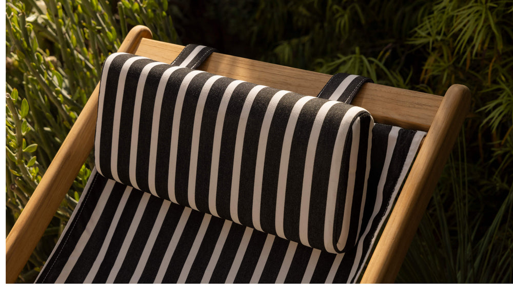 Settle In Silla para patio exterior, grande, arena negra