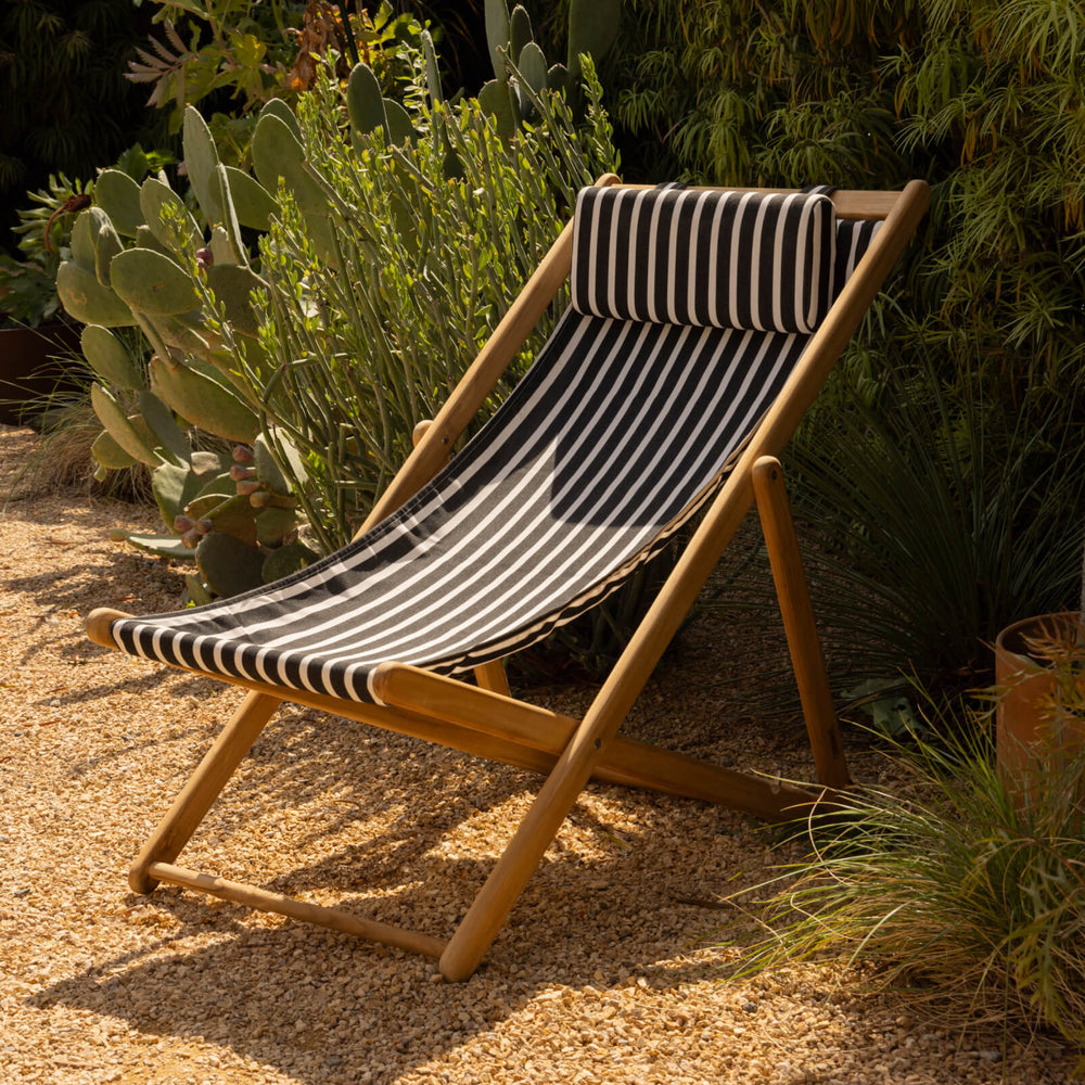 Settle In Silla para patio exterior, grande, arena negra