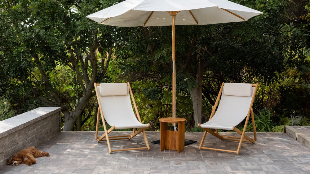 Settle In Silla para patio exterior, grande, arena negra