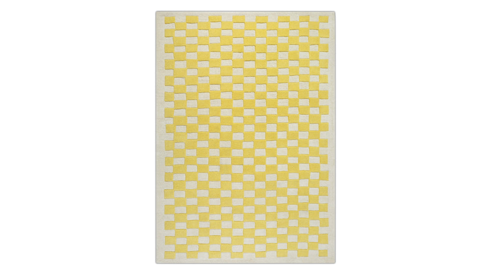 Alfombra Checkers x Scott Sueme, 5x7, Aloe