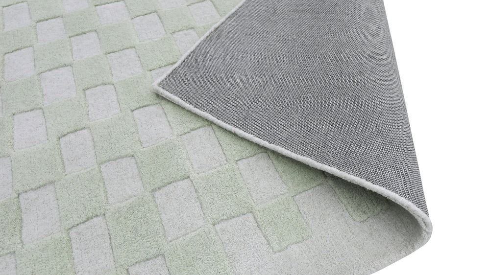 Alfombra Checkers x Scott Sueme, 5x7, Aloe
