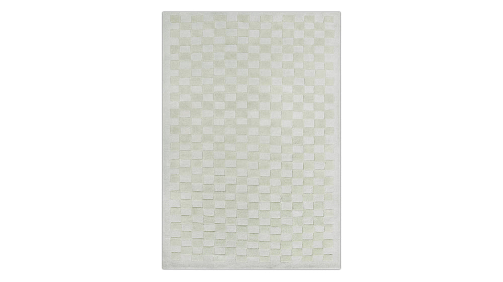 Alfombra Checkers x Scott Sueme, 5x7, Aloe
