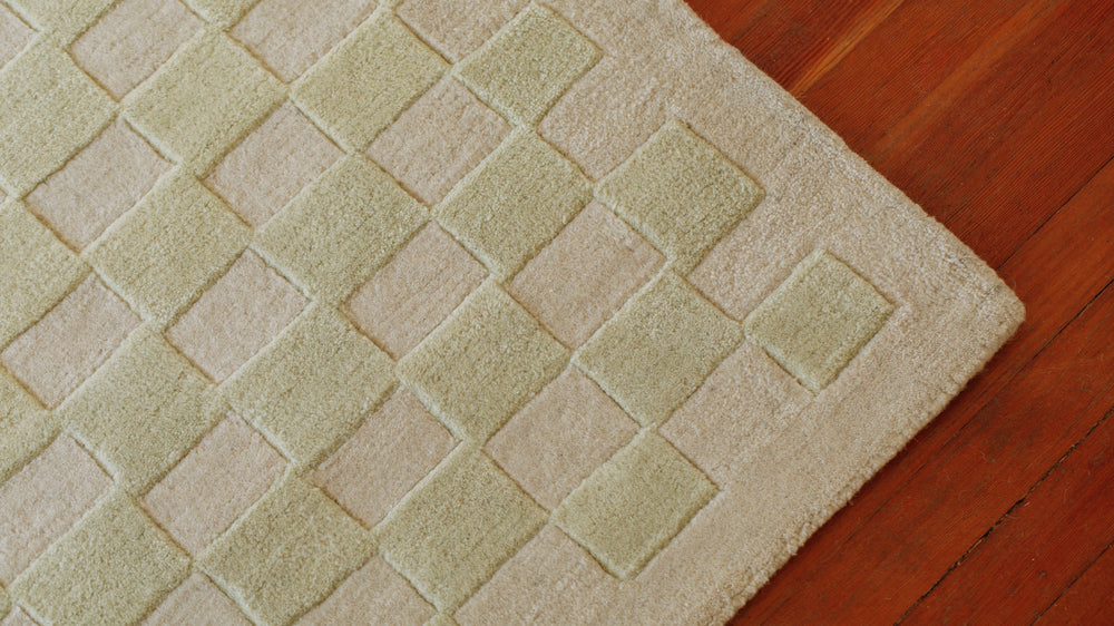 Alfombra Checkers x Scott Sueme, 5x7, Aloe