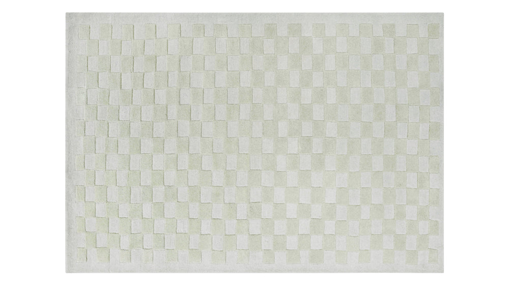 Alfombra Checkers x Scott Sueme, 5x7, Aloe