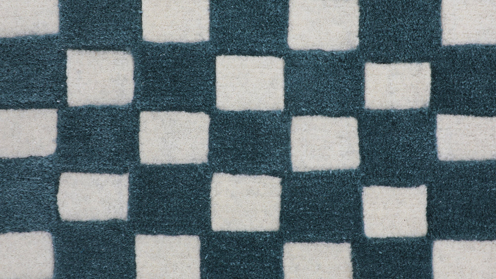 Alfombra Checkers x Scott Sueme, 5x7, Aloe