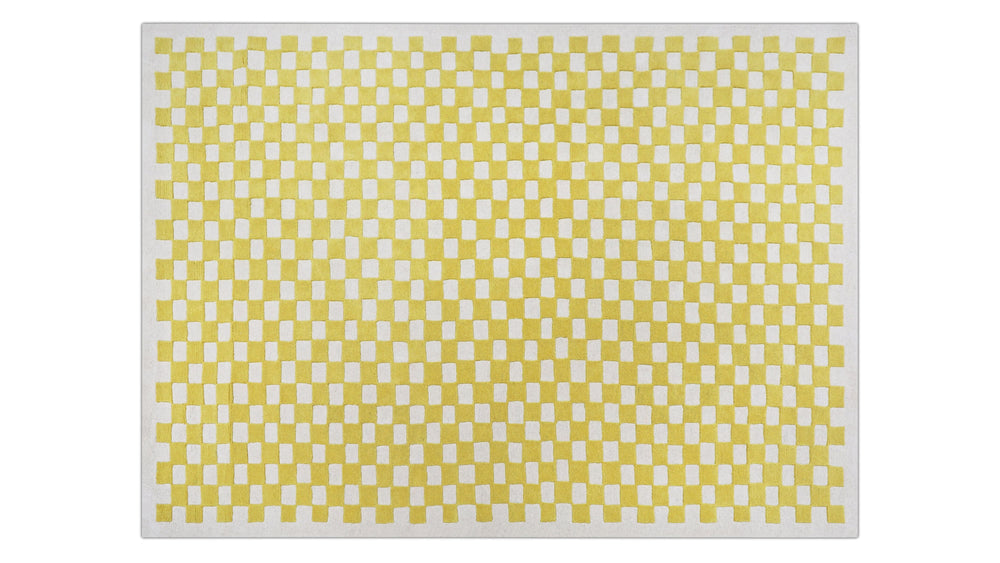 Alfombra Checkers x Scott Sueme, 8x10, Aloe