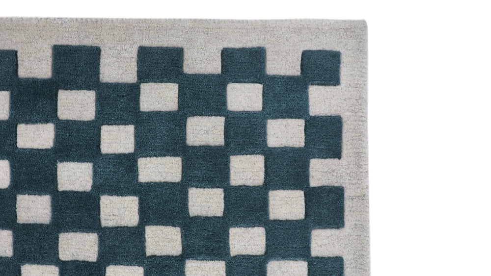 Alfombra Checkers x Scott Sueme, 8x10, Aloe