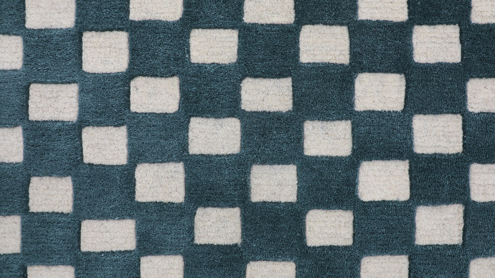 Alfombra Checkers x Scott Sueme, 8x10, Aloe