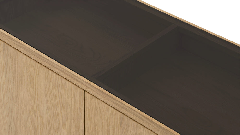 Glimpse, gabinete de roble blanco