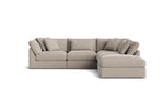 Get Together™ Seccional modular de 5 piezas, grande, Piedra clara