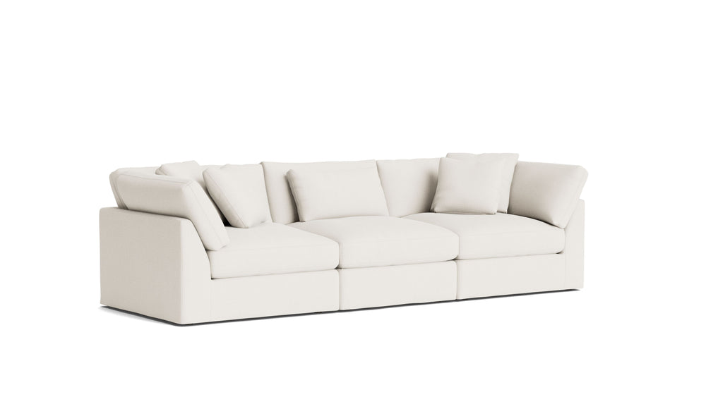 Get Together™ Sofá modular de 3 piezas, grande, lino color crema