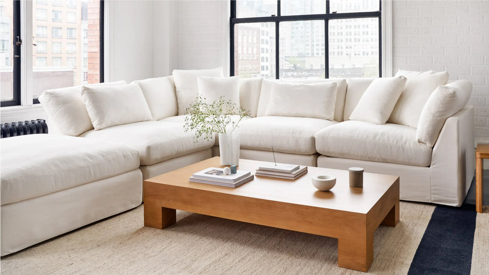 Get Together™ Sofá modular de 3 piezas, grande, lino color crema