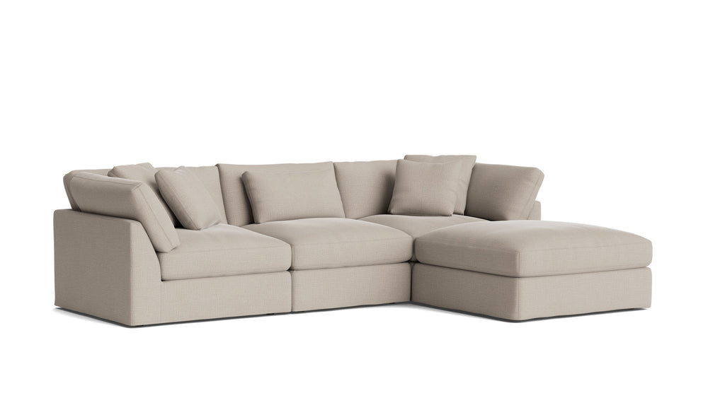 Get Together™ Seccional modular de 4 piezas, Grande, Piedra Clara