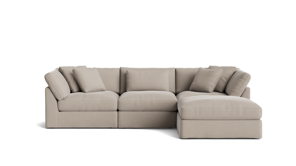 Get Together™ Seccional modular de 4 piezas, Grande, Piedra Clara