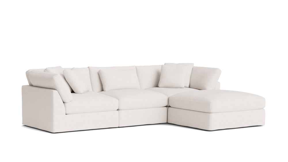 Get Together™ seccional modular de 4 piezas, grande, Nomad Snow