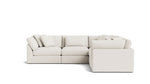 Get Together™ Seccional modular de 5 piezas, cerrado, grande, lino color crema