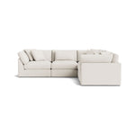 Get Together™ Seccional modular de 5 piezas, cerrado, grande, lino color crema