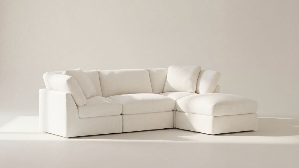 Get Together™ Seccional modular de 4 piezas, estándar, lino crema