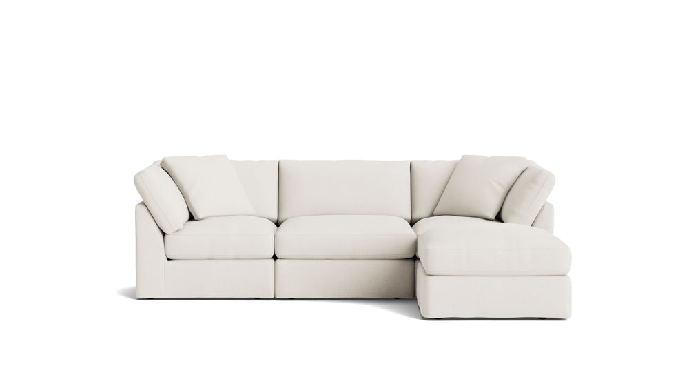 Get Together™ Seccional modular de 4 piezas, estándar, lino crema