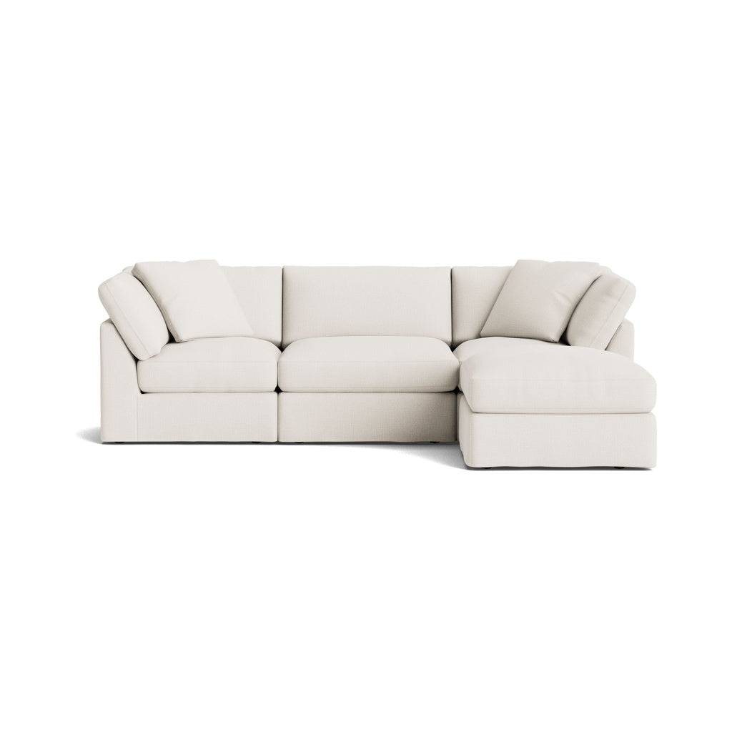 Get Together™ Seccional modular de 4 piezas, estándar, lino crema