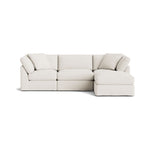 Get Together™ Seccional modular de 4 piezas, estándar, lino crema