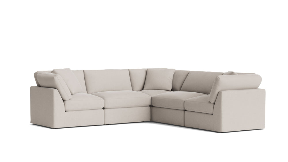 Get Together™ Seccional modular cerrado de 5 piezas, estándar, avena