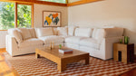 Get Together™ Seccional modular de 5 piezas, cerrado, estándar, lino crema
