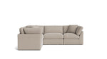 Get Together™ Seccional modular de 5 piezas, cerrado, estándar, piedra clara