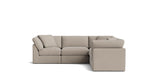 Get Together™ Seccional modular de 5 piezas, cerrado, estándar, piedra clara