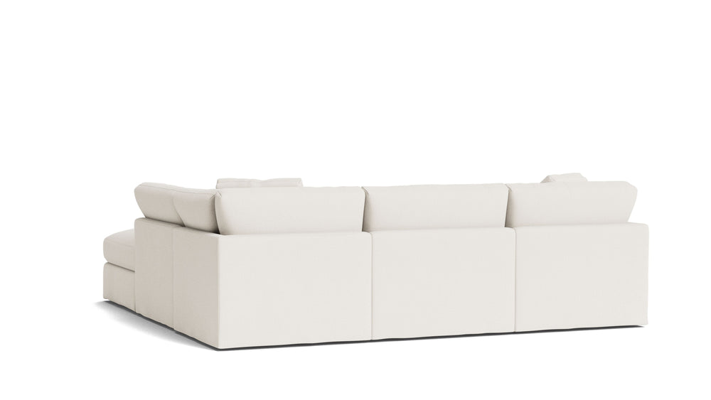 Get Together™ seccional modular de 5 piezas, estándar, lino crema