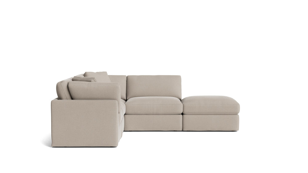Get Together™ seccional modular de 5 piezas, estándar, piedra clara