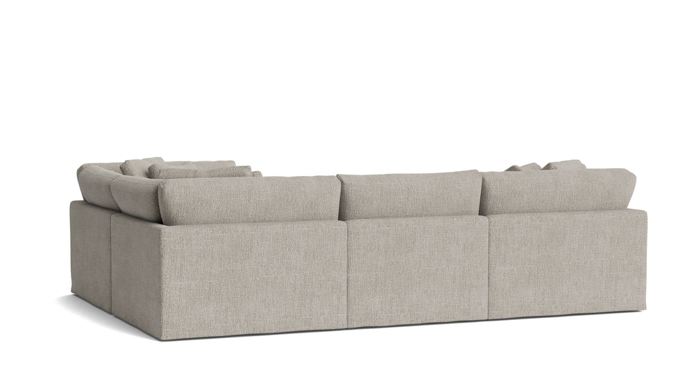Get Together™ seccional modular de 4 piezas, cerrado, grande, avena