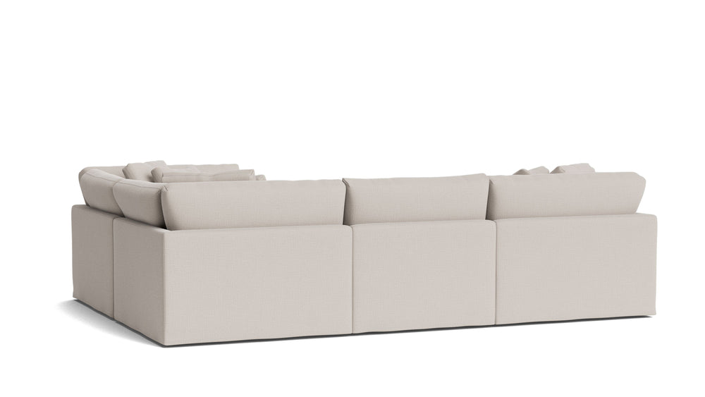 Get Together™ Seccional modular de 4 piezas, cerrado, grande, Arcilla