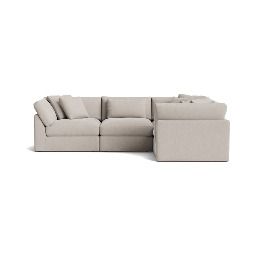 Get Together™ Seccional modular de 4 piezas, cerrado, grande, Arcilla