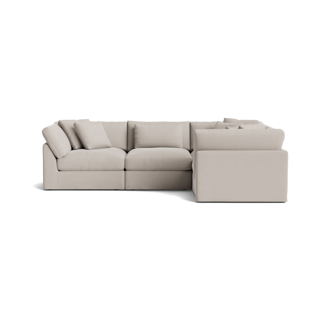 Get Together™ Seccional modular de 4 piezas, cerrado, grande, Arcilla