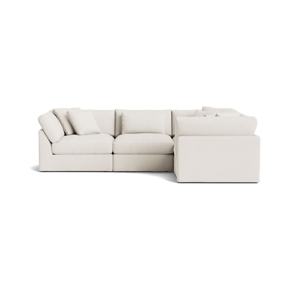 Get Together™ seccional modular cerrado de 4 piezas, grande, lino color crema