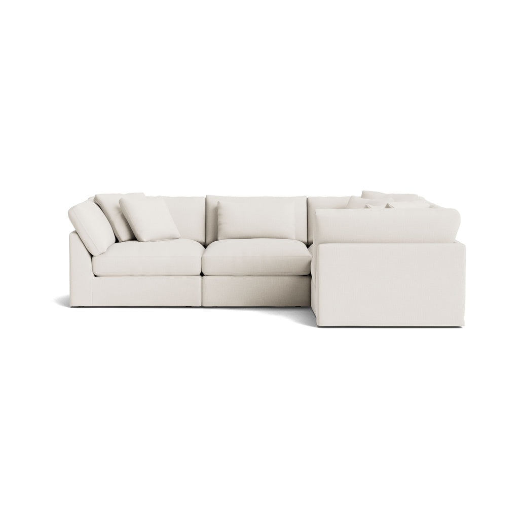 Get Together™ seccional modular cerrado de 4 piezas, grande, lino color crema