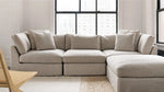 Get Together™ Seccional modular de 4 piezas, cerrado, grande, gris piedra claro