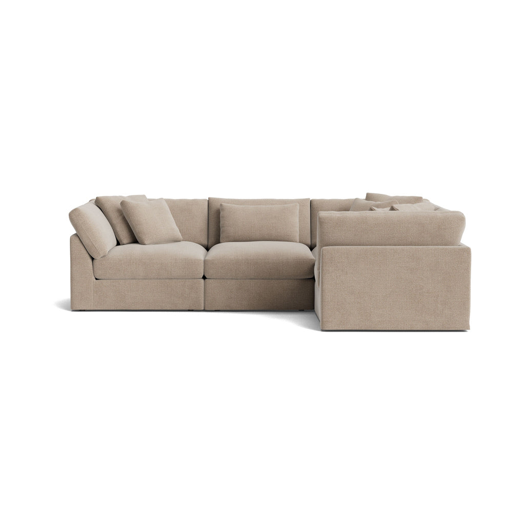 Get Together™ Seccional modular de 4 piezas — configuración cerrada, grande, champán