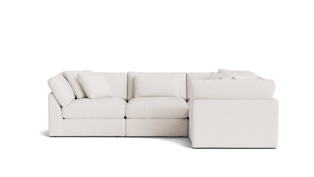 Get Together™ Seccional modular de 4 piezas, configuración cerrada, grande, Nomad Snow